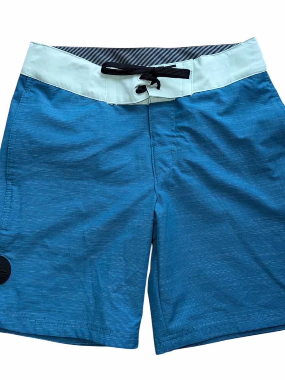 Art Class Boys Swim Trunks Size 12 Blue With Light Green Waist Band